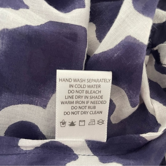 Roberta Roller Rabbit Meena blue white trim tunic swim coverup  37538 - Picture 7 of 10